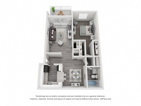 a 1 bedroom floor plan  apartments